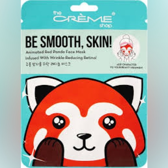 The Crème Shop Set of 3 Red Panda Facial Masks & Microfibre Quick Dry Hair Towel - Picture 3 of 7